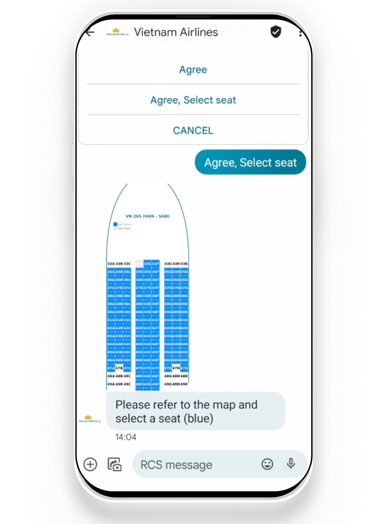 Check-in Directly via Messaging
